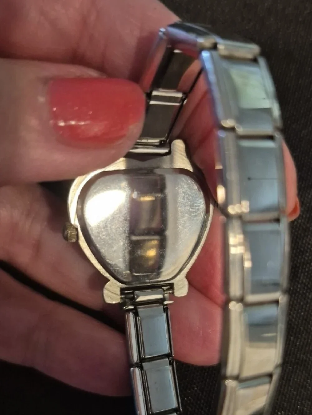 Silver Heart-Shaped Miami Dolphins Women's Bracelet Watch
